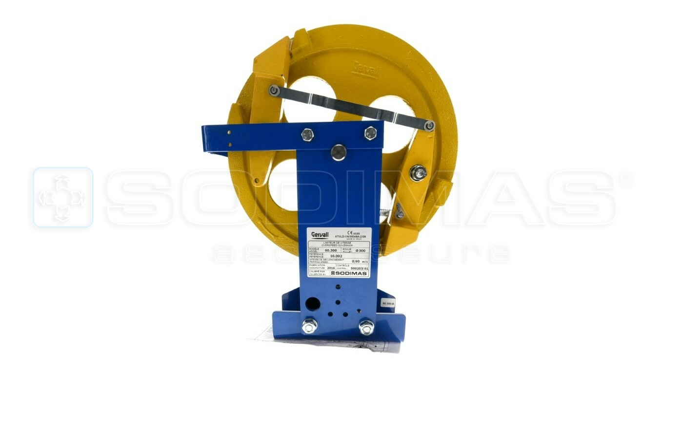 Limiteur de vitesse GERVALL simple sens diamètre 300 mm Type 10-092 Vitesse de prise 1,05 m/s