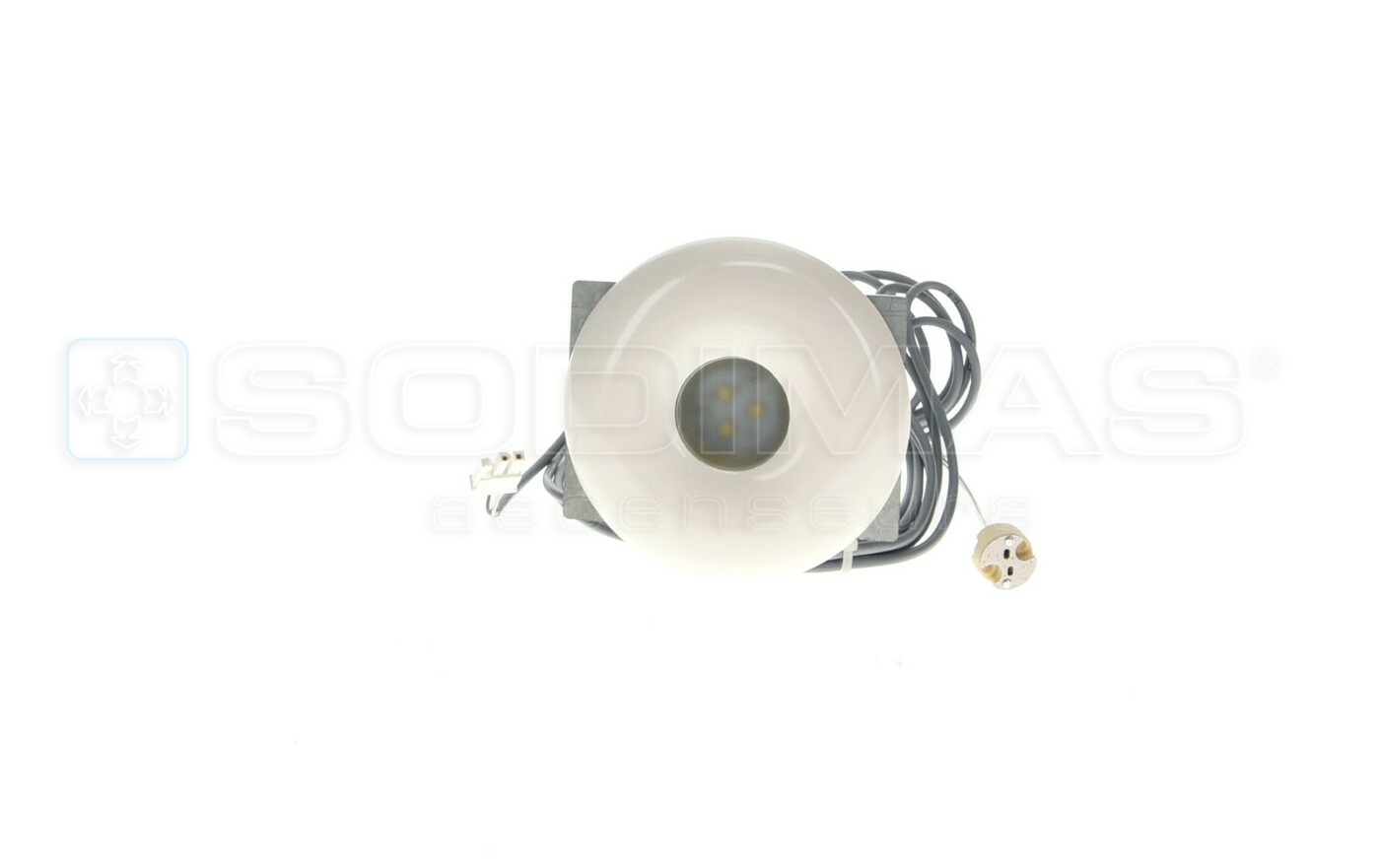 Kit complet antivandal 1 spot led 5700 K - SODIMAS - couleur blanc