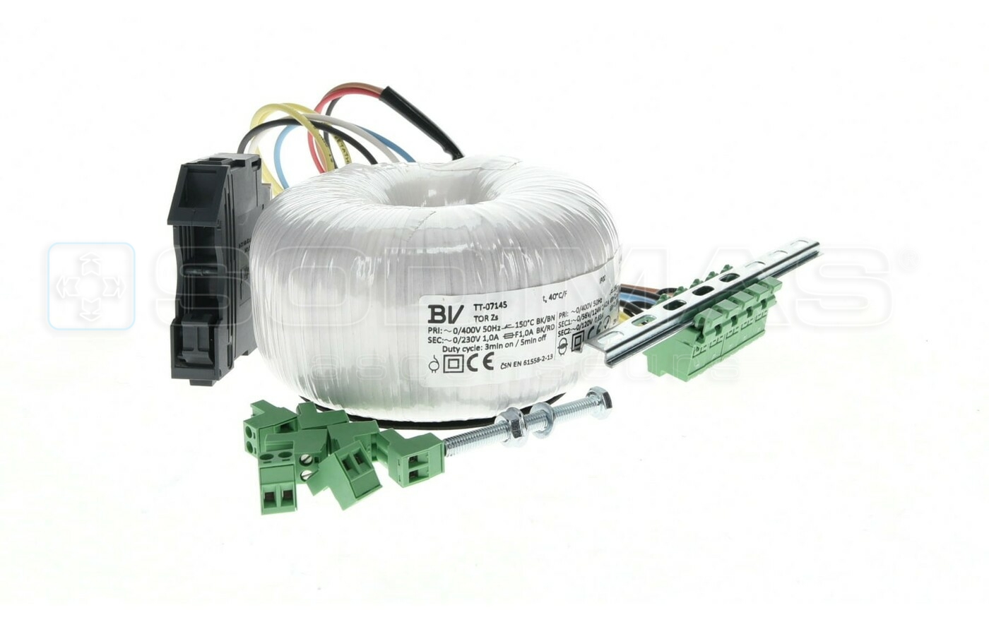 Kit transformateur 400 VA - 230/400 V - S1 : 56/124 V - S2 : 120 V + 1 porte-fusible