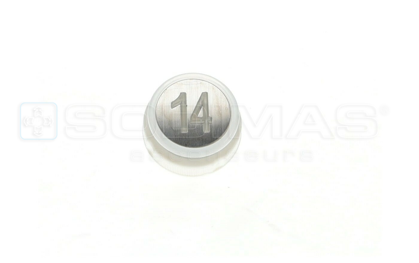 Bouton Cyntra inox brossé 14