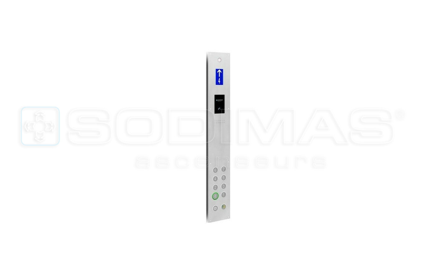 Plastron inox bross&eacute; 30/10 avec angles arrondis - montage &agrave; encastrer en fa&ccedil;ade avec visserie anti-vandale fournie (plastron Cyntra/Angel)