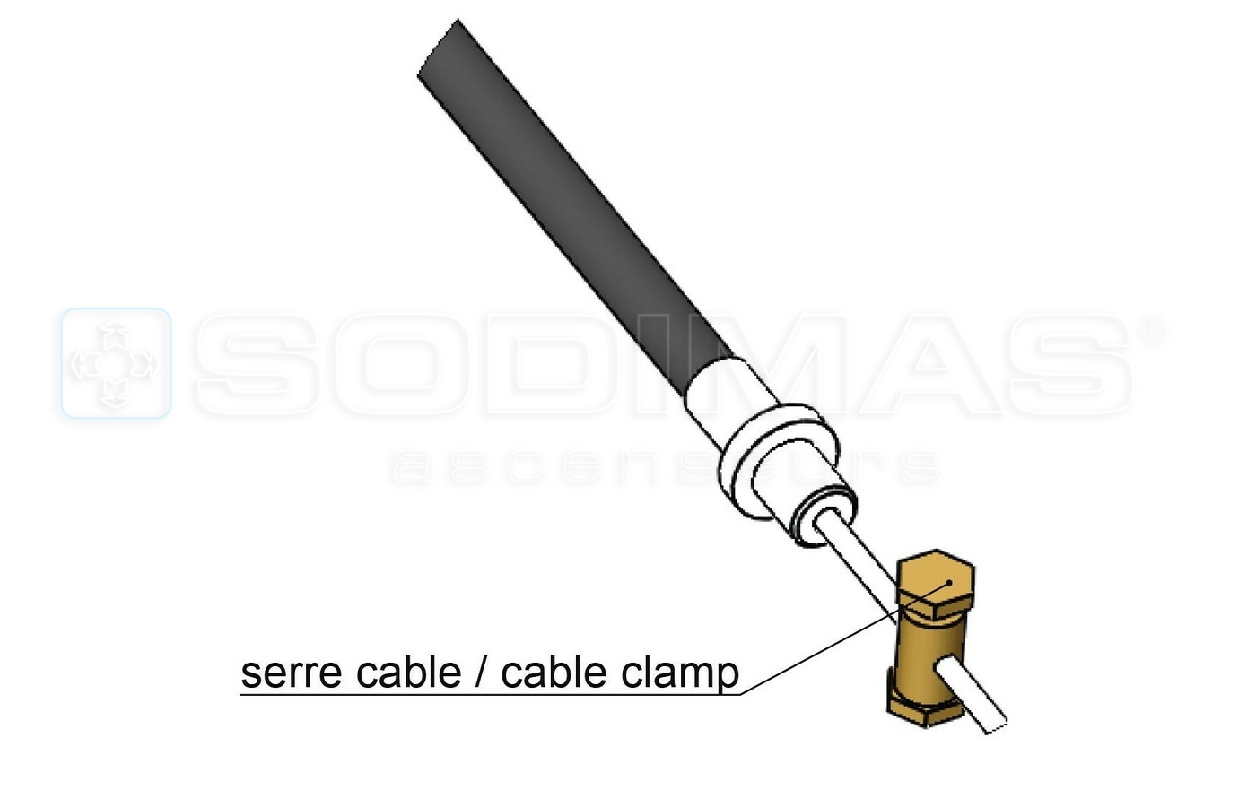 Câble pour kit déverrouillage de frein VM 630 à VM 1000 kg