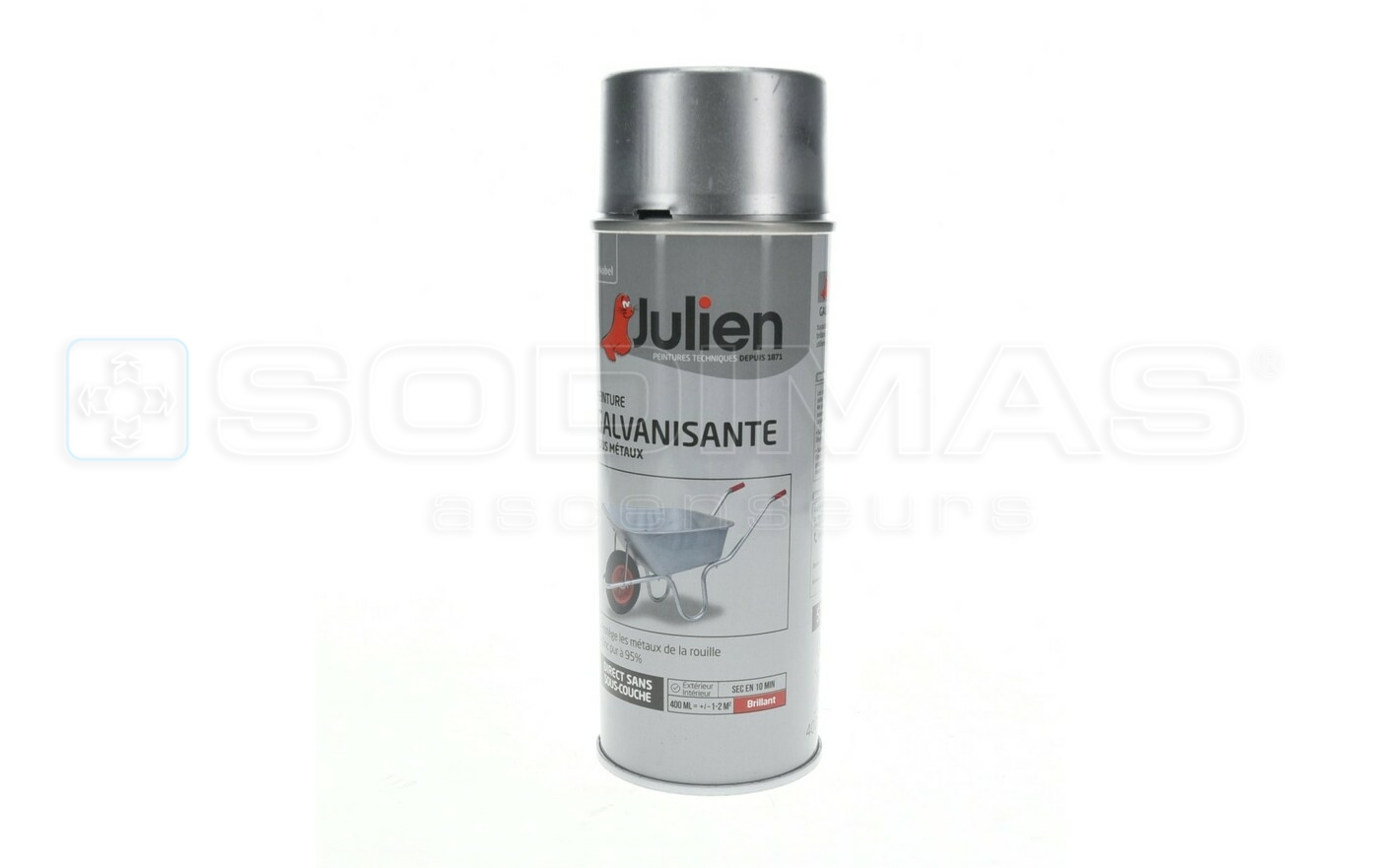 Bombe peinture 400 ml Galvanisante Brillant