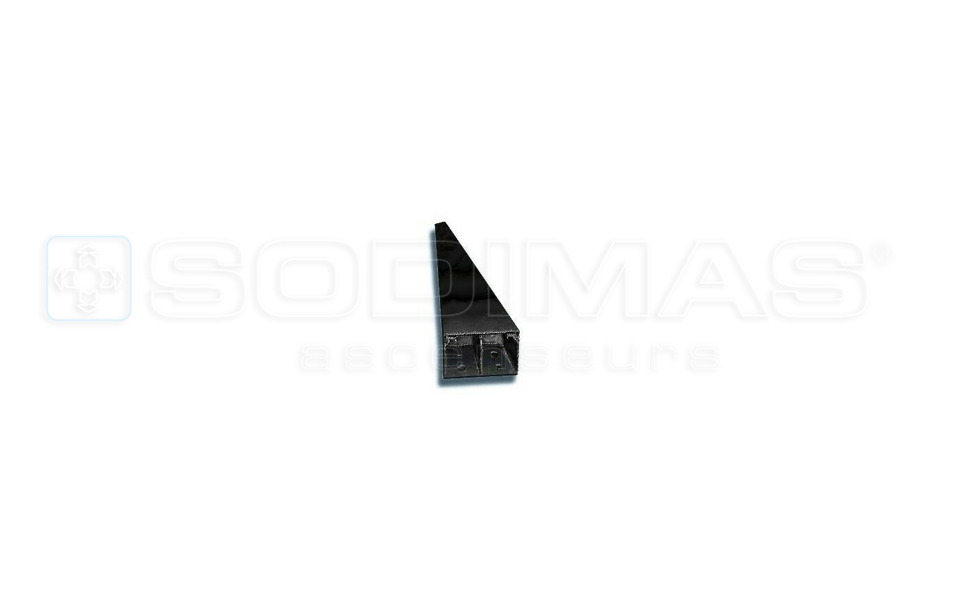 Goulotte cloisonnée gaine dimensions 40 x 60 - Long. 2 m coloris noir