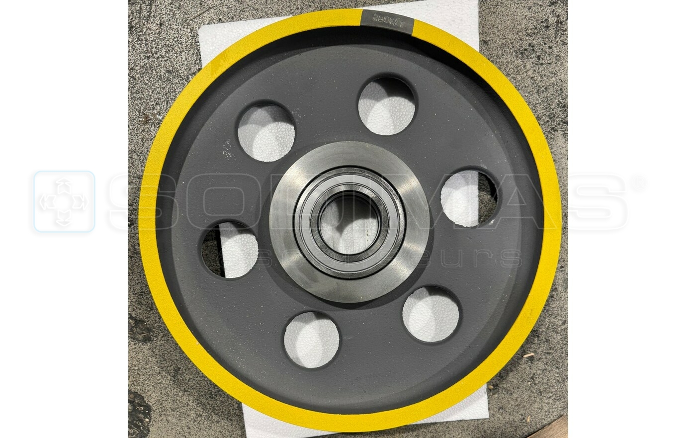 Poulie deflexion &Oslash; 400 *57 mm- 4*10 mm AXE 60 mm - compatible