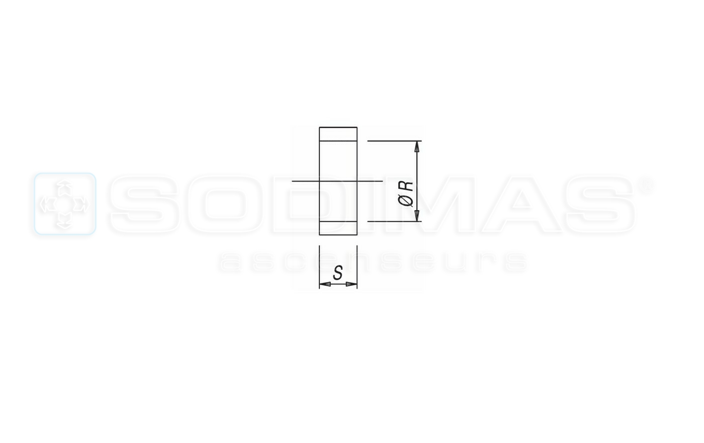 Entretoise pour axe 60x260 T234