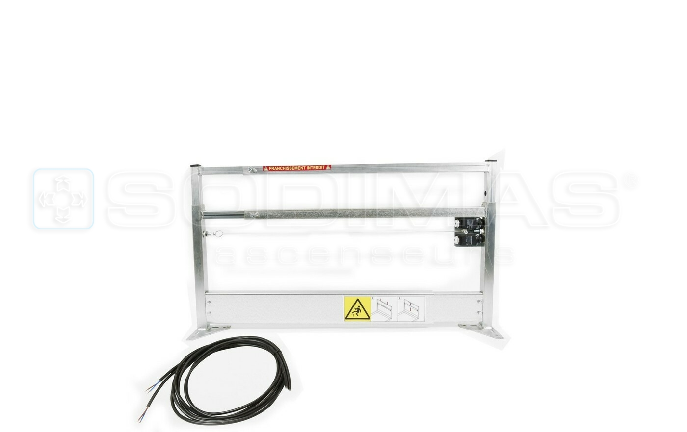 Balustrade garde-corps r&eacute;tractable - H700mm - L de 800mm &agrave; 1430mm EN81.20