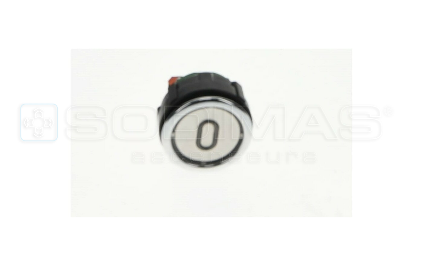 Bouton VB42 gravé 0 led rouge