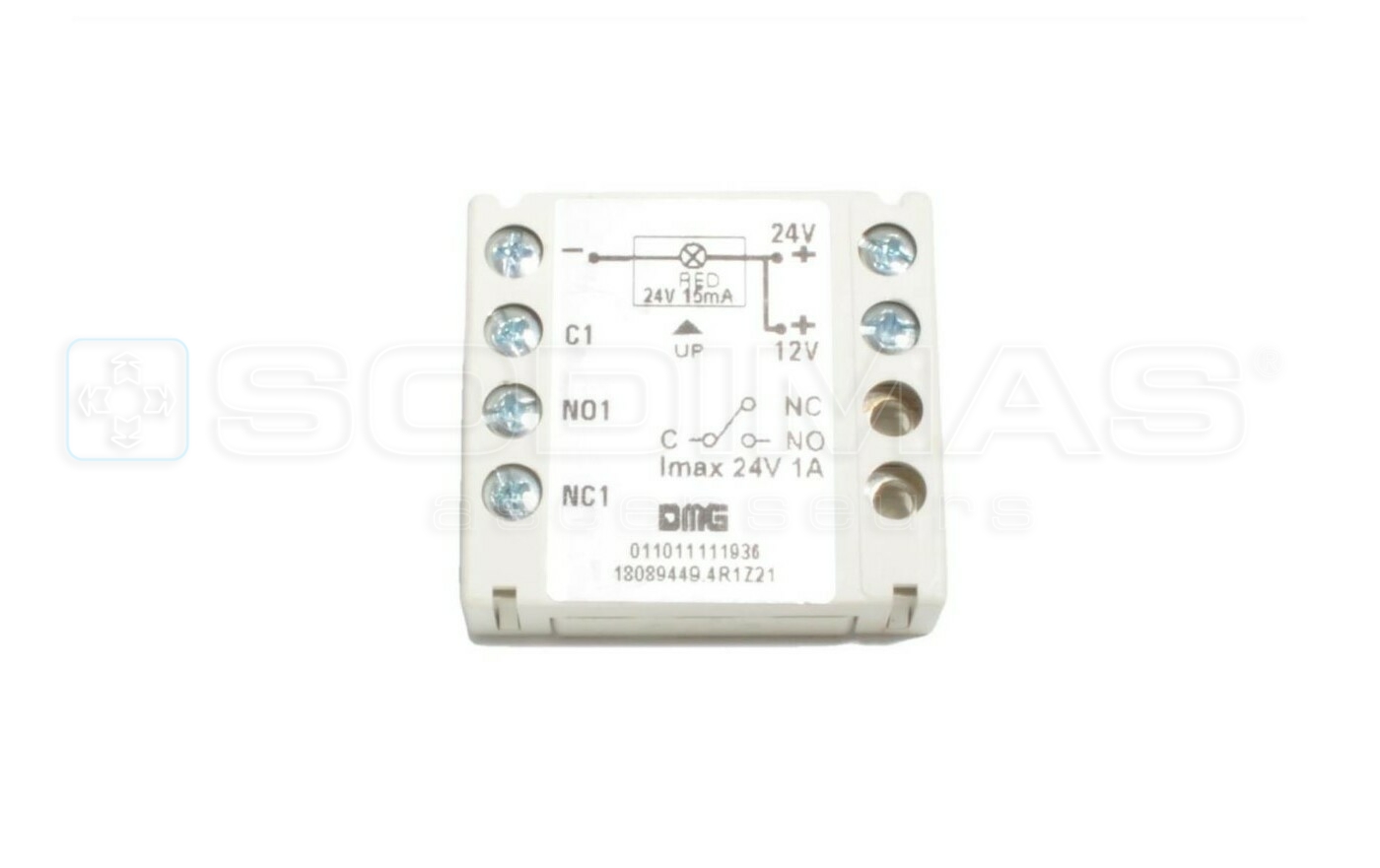 Circuit bouton DMG 12-24V led rouge