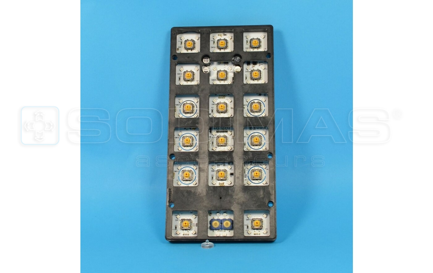 Boîte boutons de cabine avec LED rouge - Autur