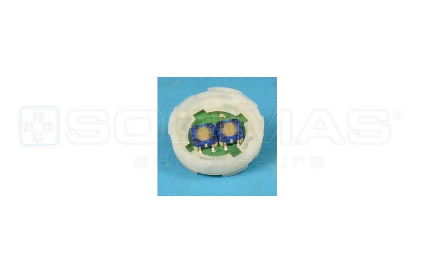 Bouton KSS cabine blanc KM857782G05 Alarme LED ambr&eacute;e