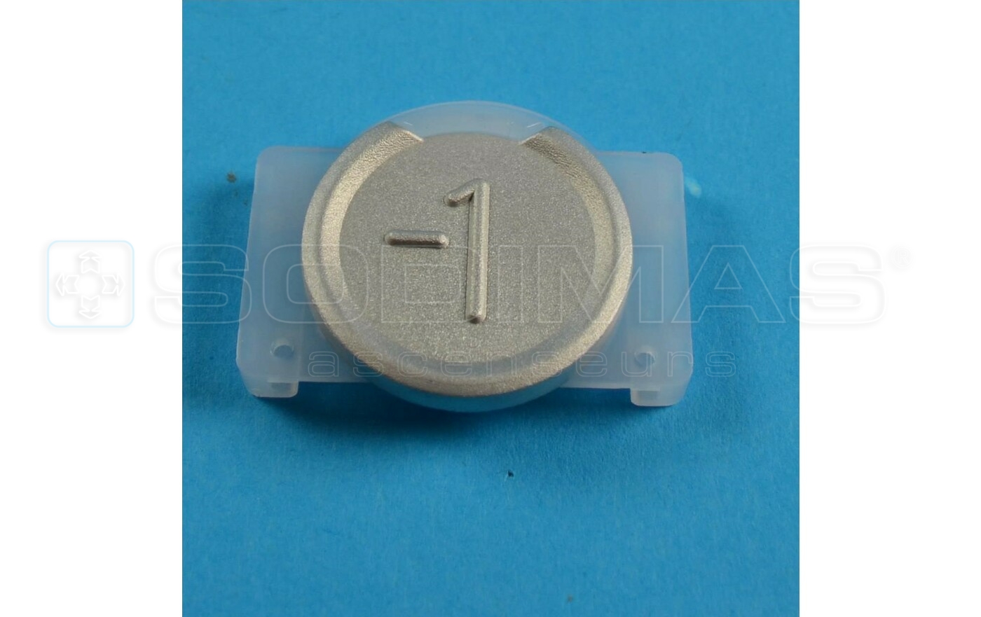 Touche grise métal gravée -1 bouton Sigma
