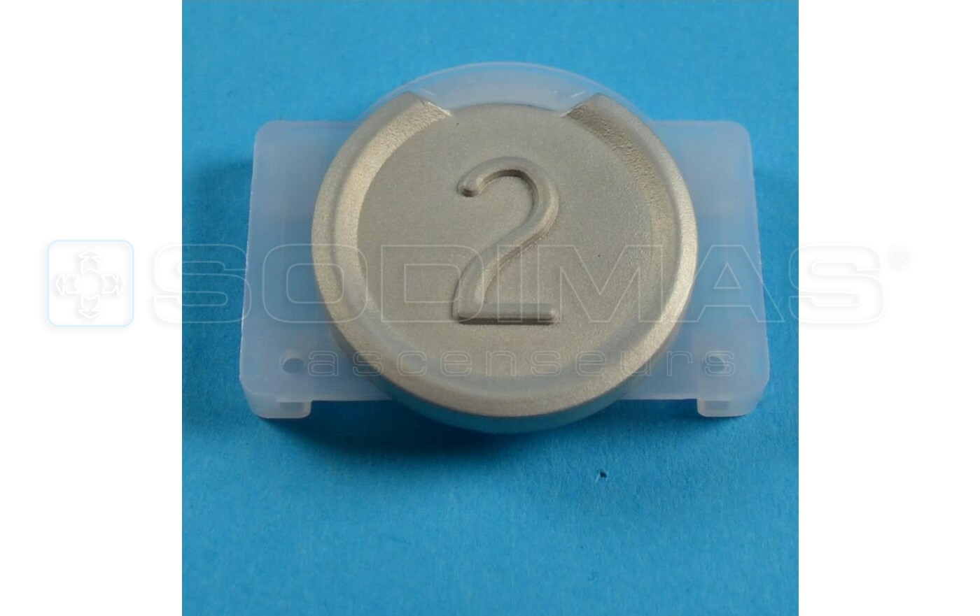 Touche grise métal gravée 2 bouton Sigma