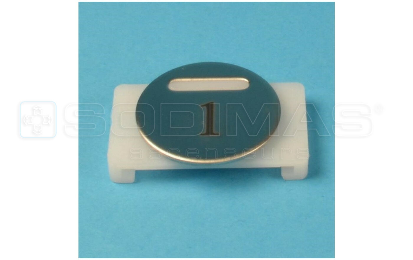 Touche inox ronde grav&eacute;e 1 Delta