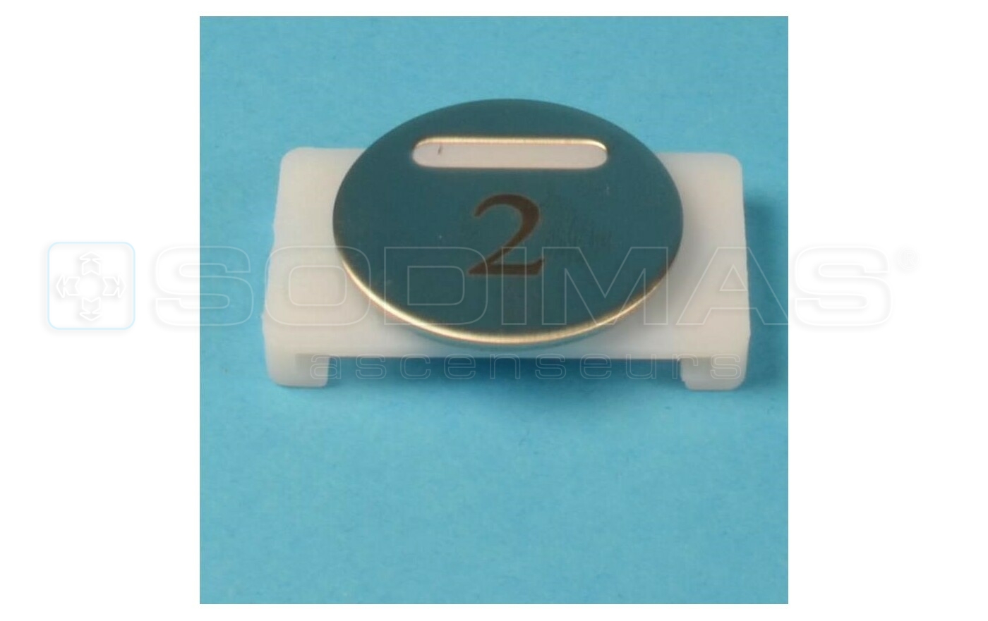 Touche inox ronde grav&eacute;e 2 Delta