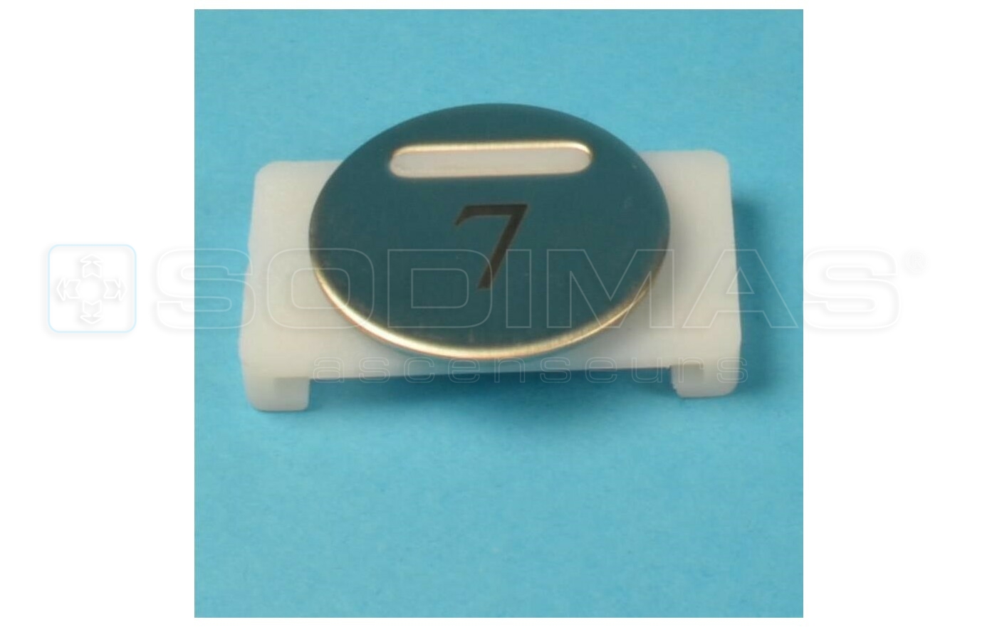 Touche inox ronde grav&eacute;e 7 Delta