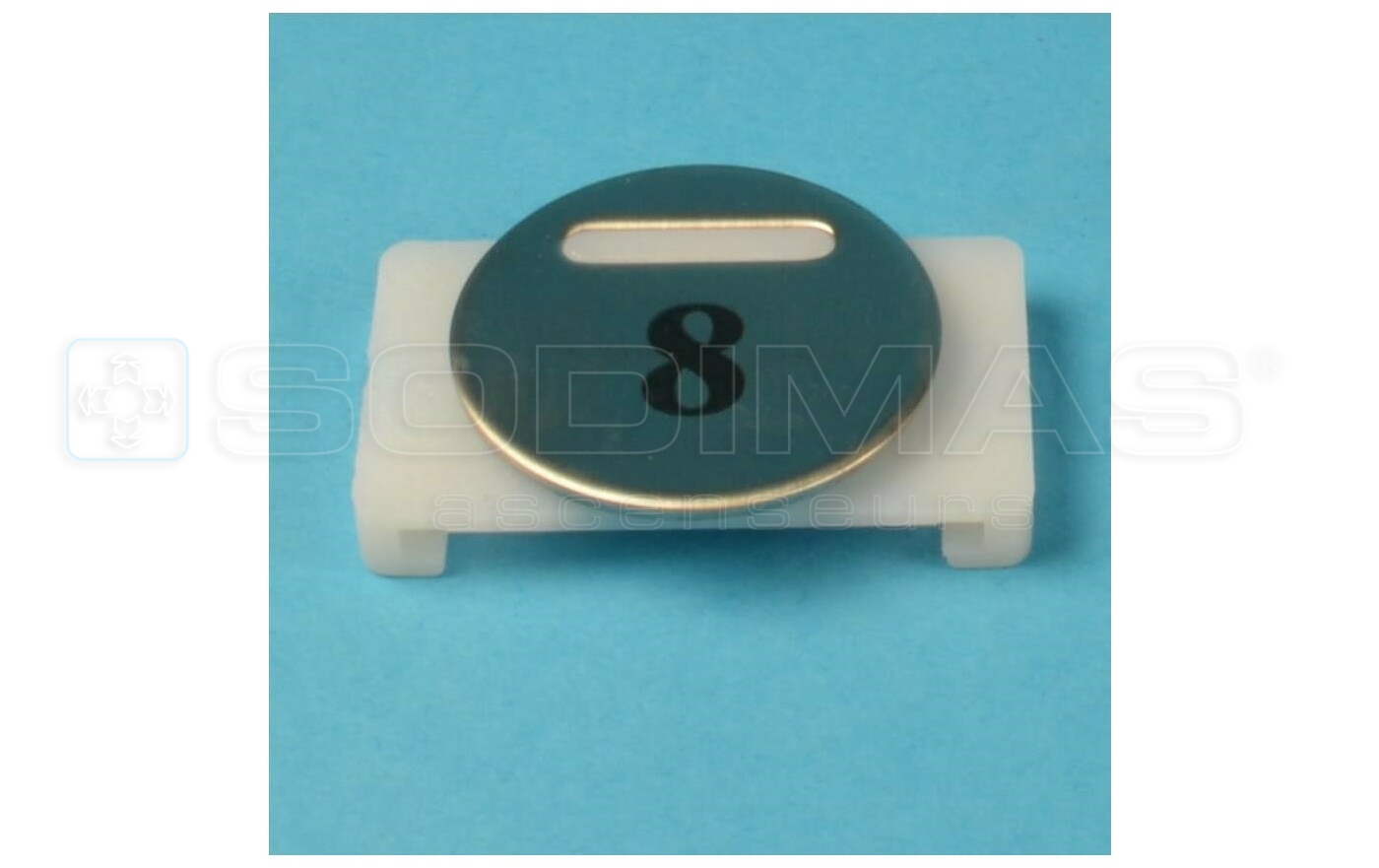 Touche inox ronde grav&eacute;e 8 Delta