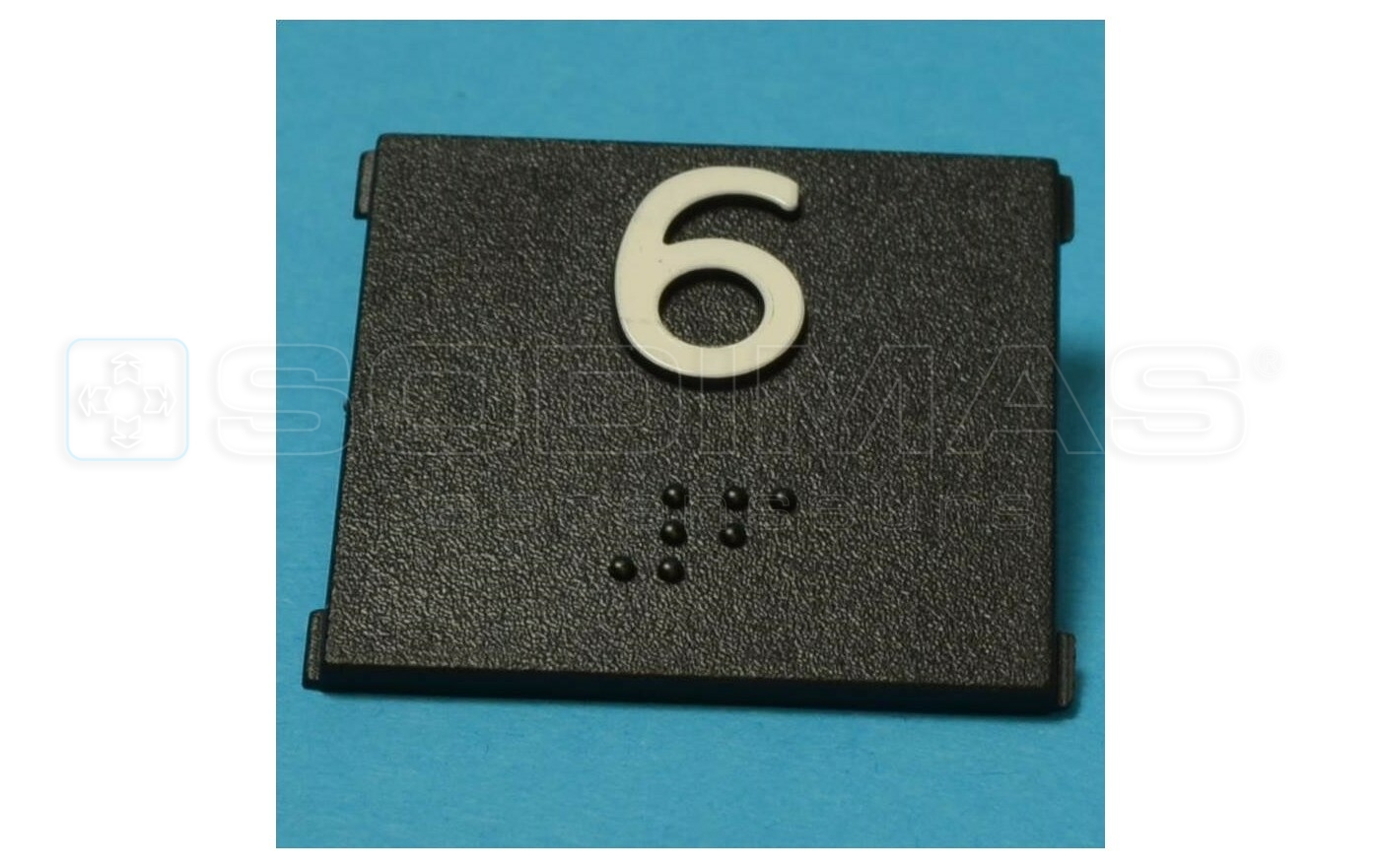 Insert gravé 6 + braille - modèle CFA