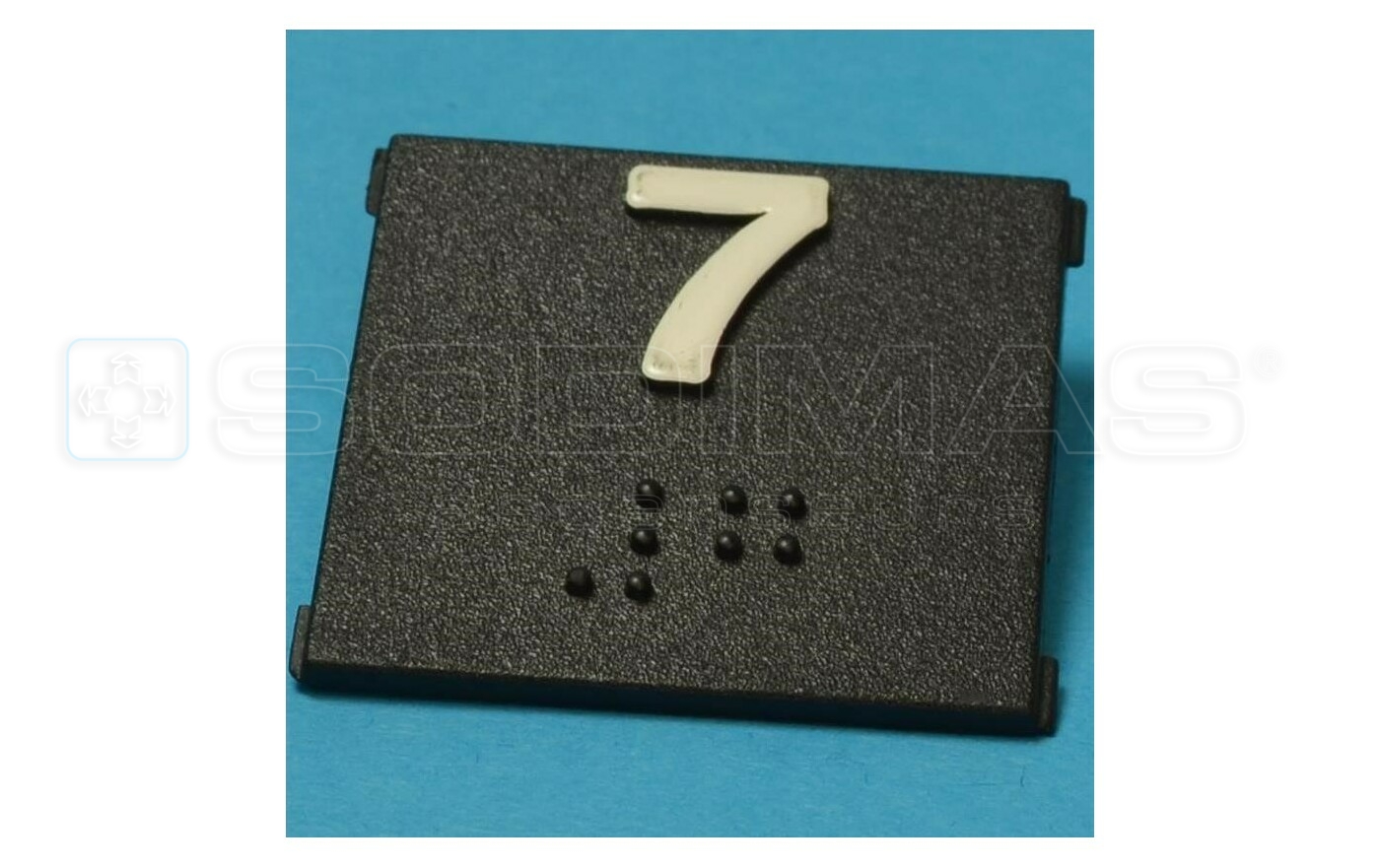 Insert gravé 7 + braille - modèle CFA