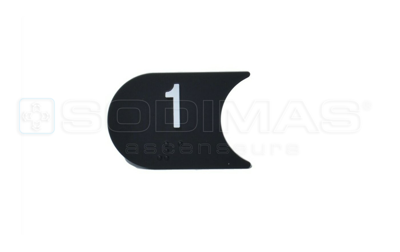 Insert demi lune grav&eacute; 1 + braille