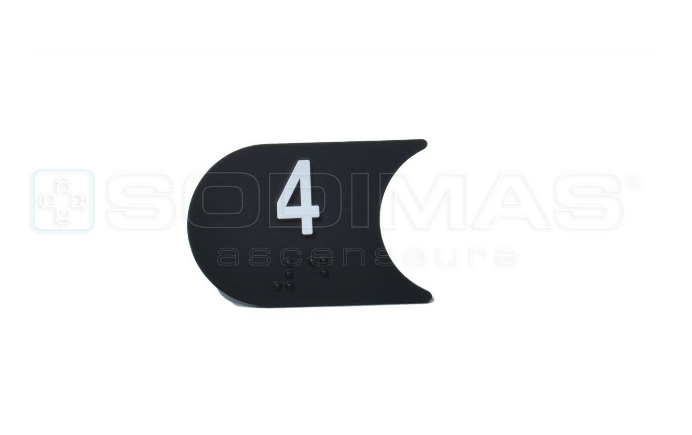 Insert demi lune grav&eacute; 4 + braille