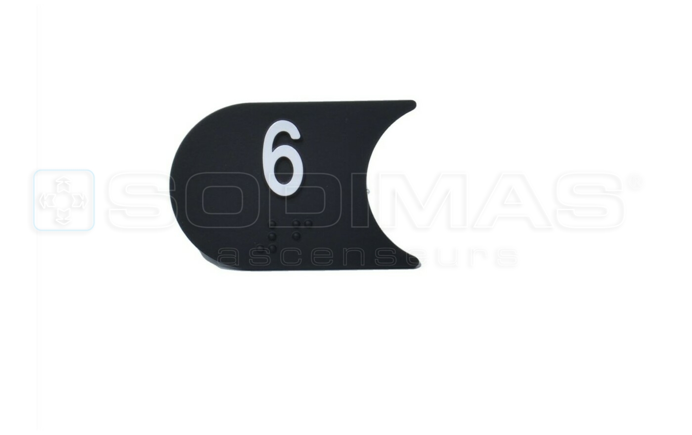 Insert demi lune grav&eacute; 6 + braille
