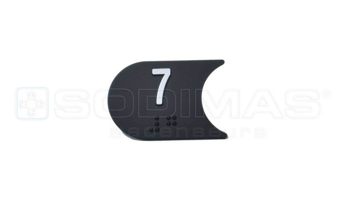 Insert demi lune grav&eacute; 7 + braille