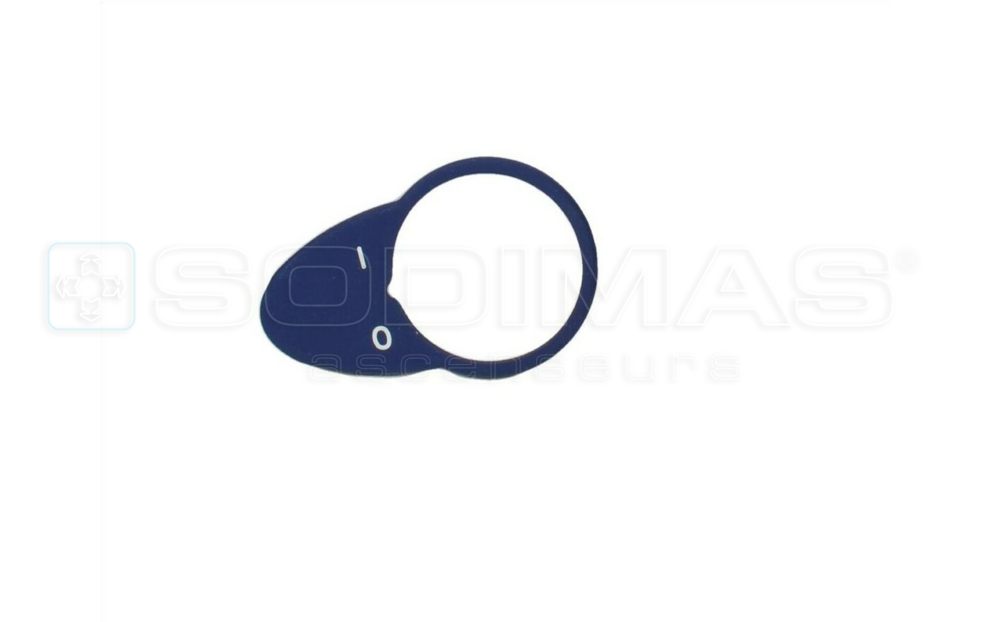 Chicklet ovale bleue grav&eacute; 0 / 1