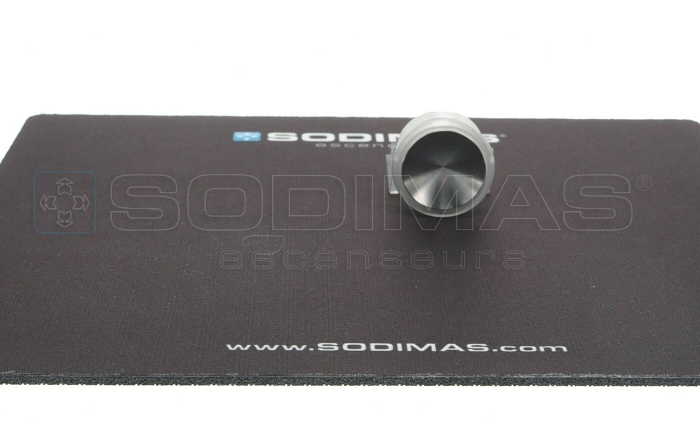 Bouton inox chrom&eacute; lumineux blanc pour MCS