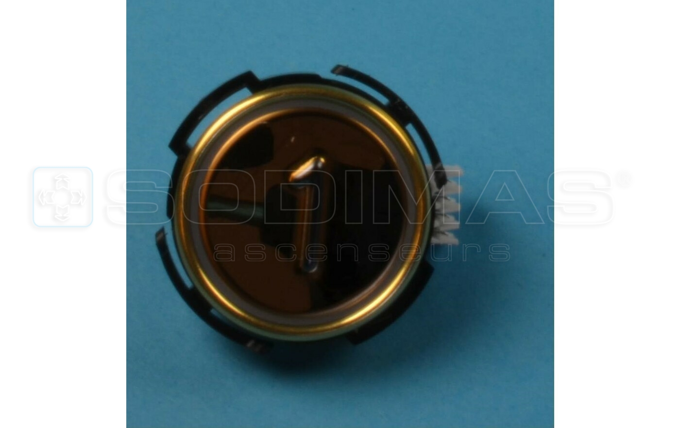 Bouton RT42 IX TIN ton or grav&eacute; 1 LED rouge