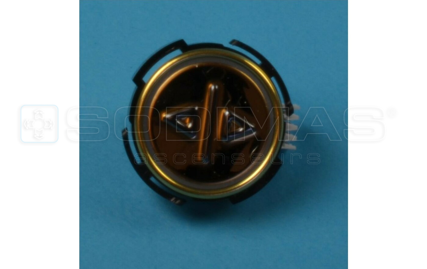 Bouton RT42 IX TIN ton or grav&eacute; <> LED rouge