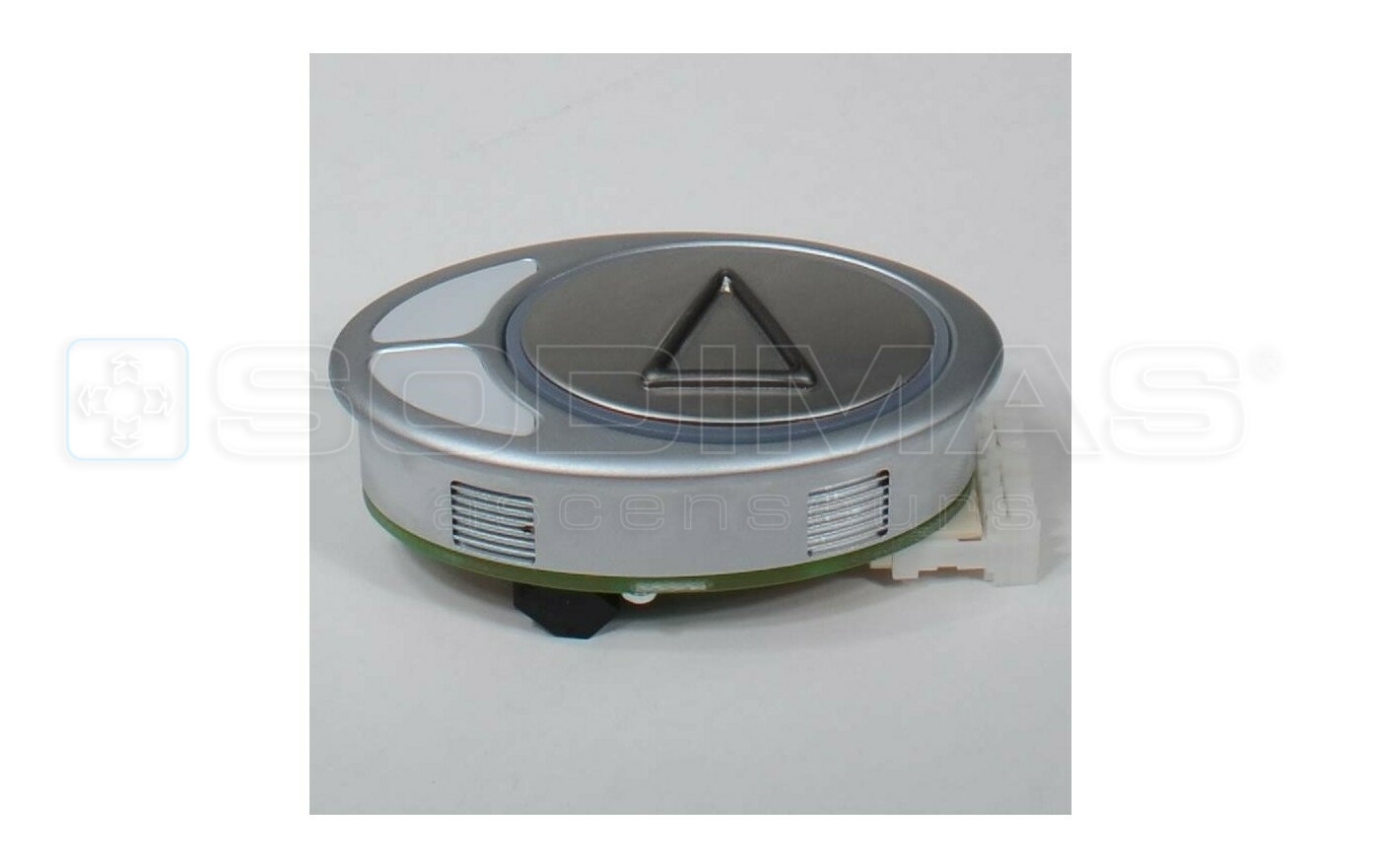 Bouton EBM42 fleche mont&egrave;e led rouge 2 voyants vert/rouge