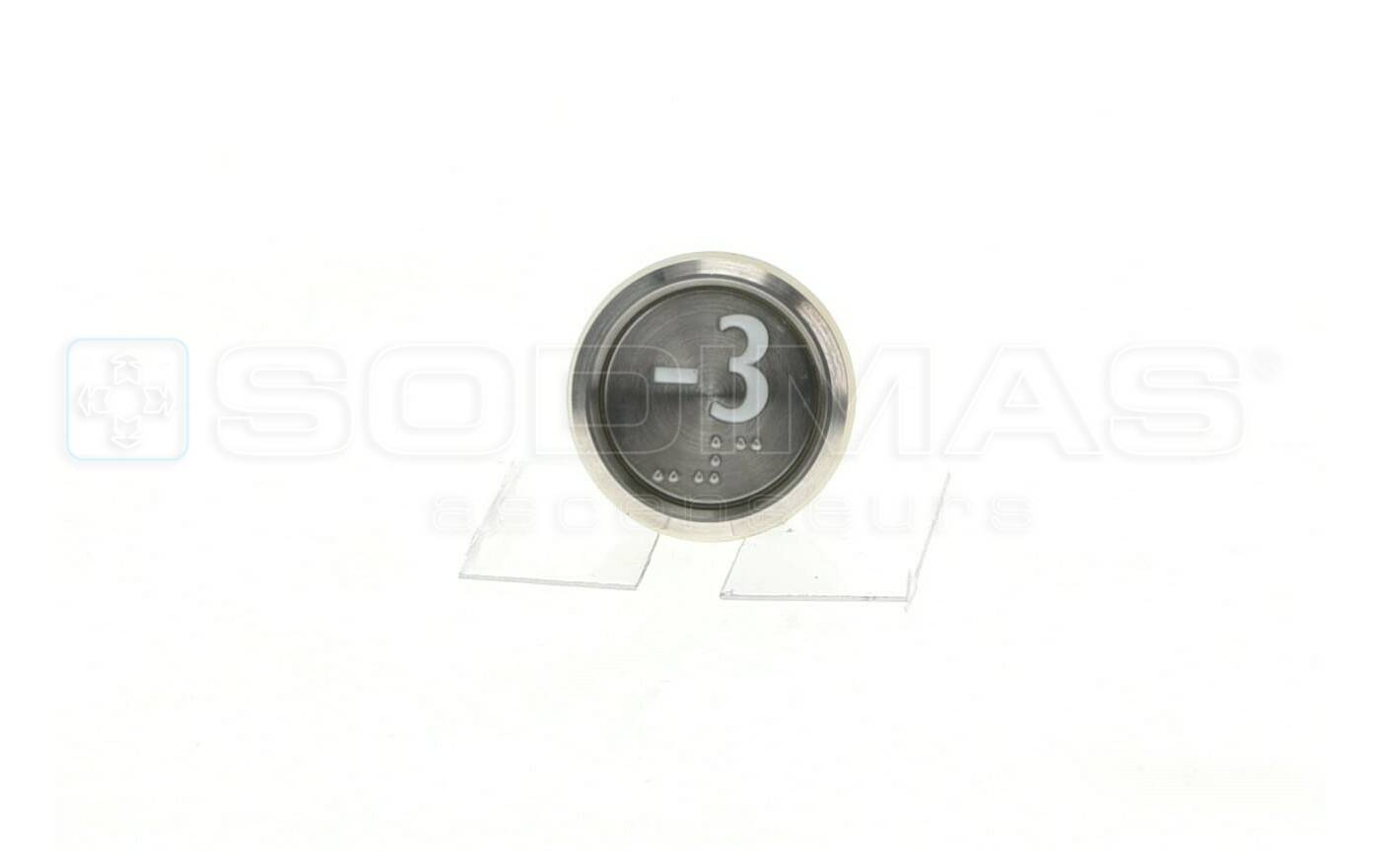 Bouton Cyntra -3 IP54 lumineux bleu 1 contact 1 connecteur