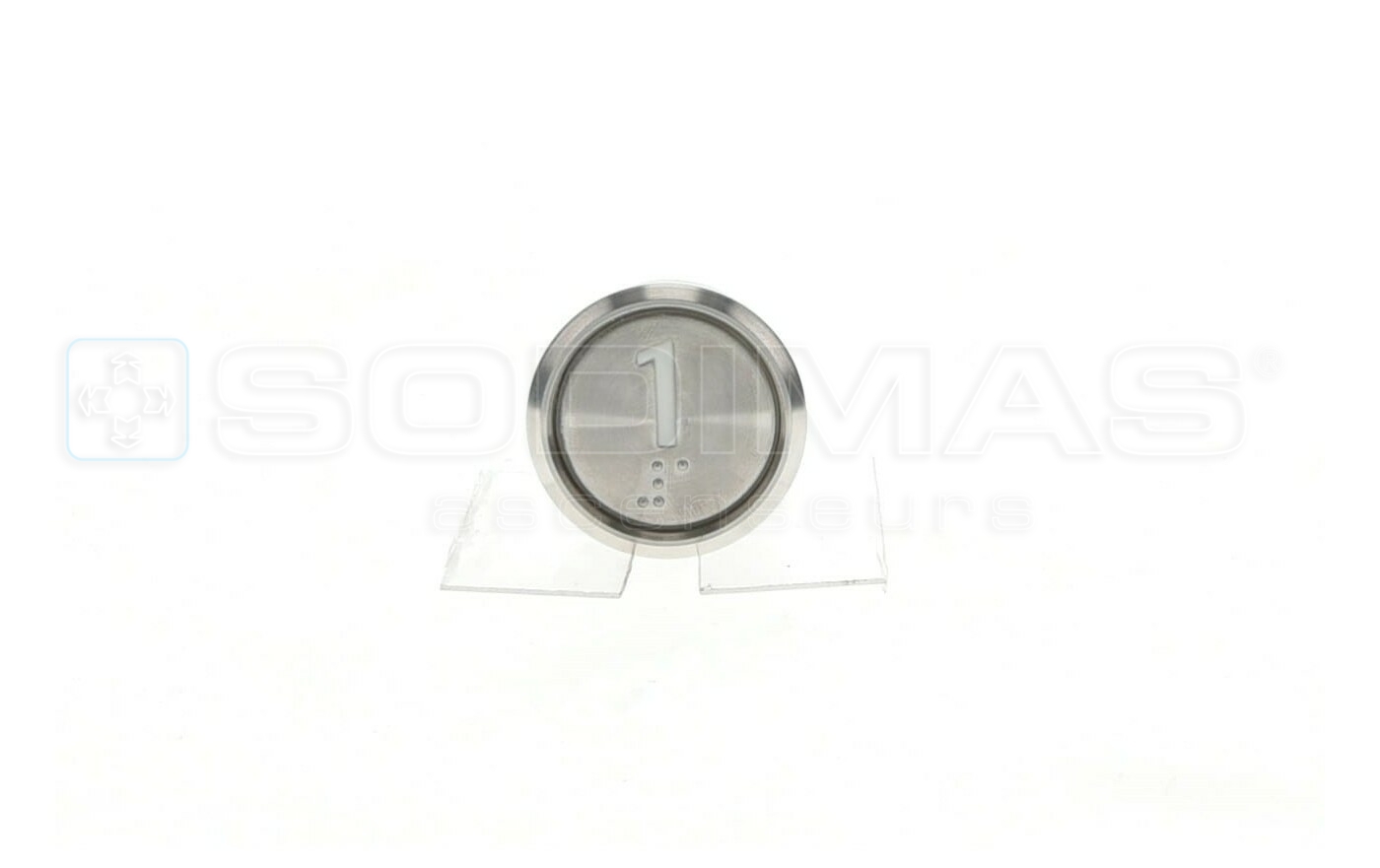 Bouton Cyntra 1 IP54 lumineux bleu 1 contact 1 connecteur