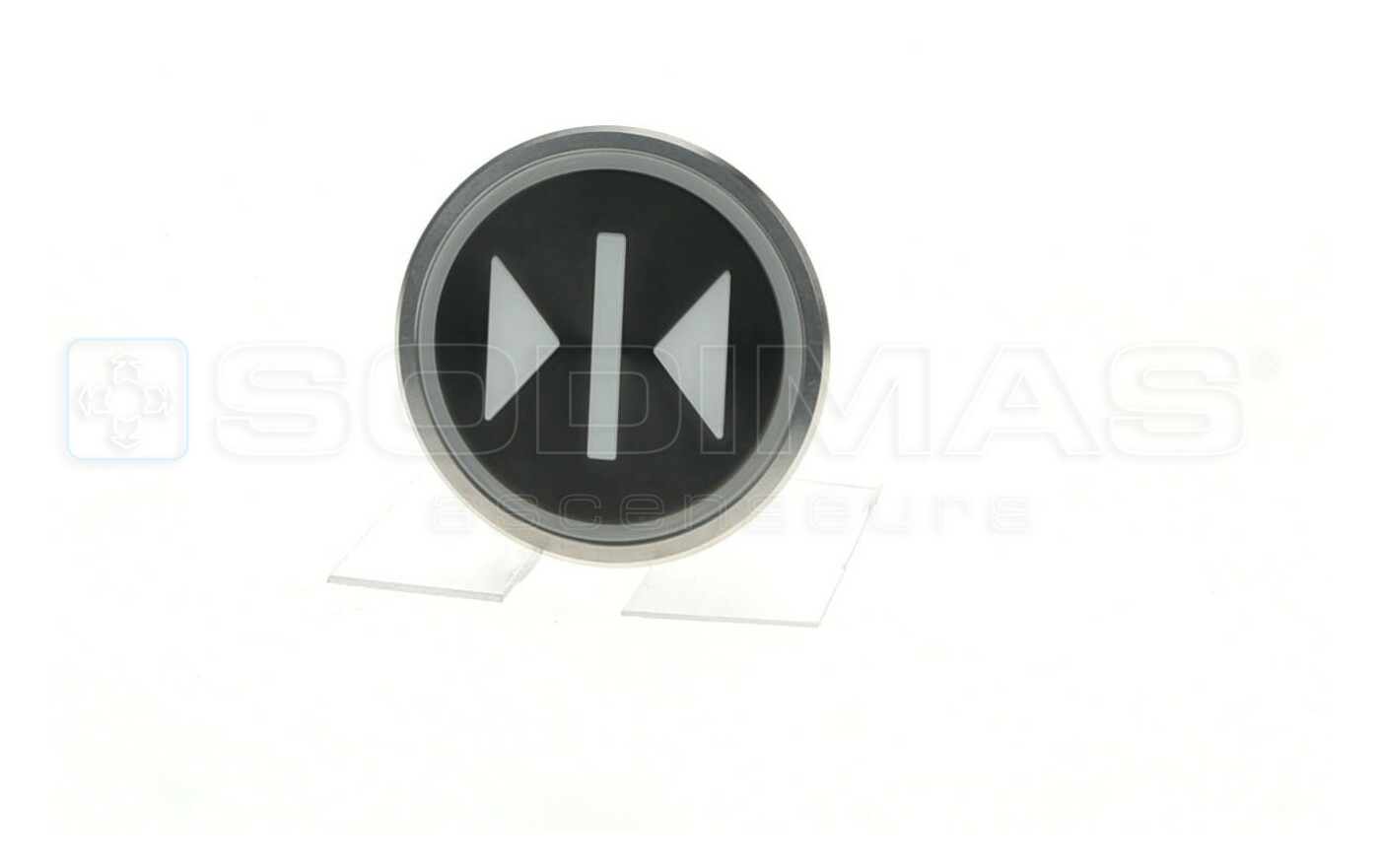 Bouton Cyntra XL V2 noir brossé fermeture