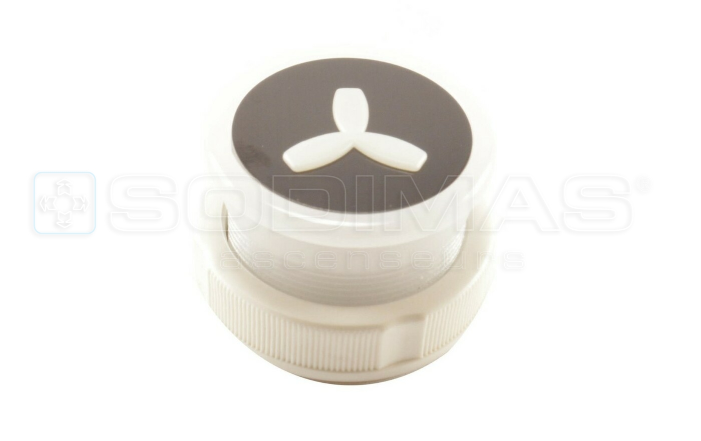 Bouton Cyntra V2 noir bross&eacute; ventilateur