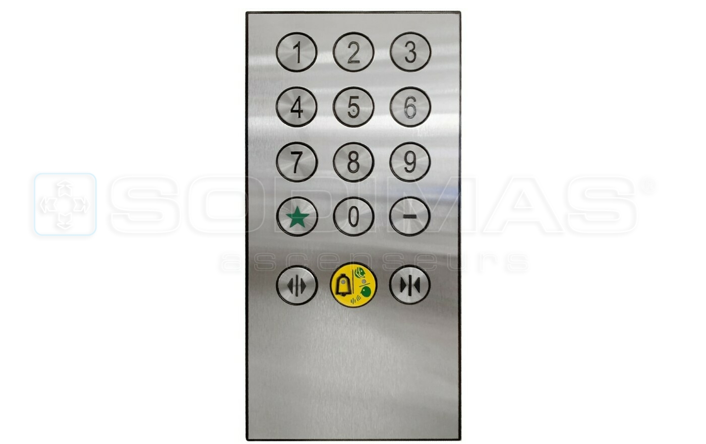 Clavier Sensy inox bross&eacute; avec fa&ccedil;ade