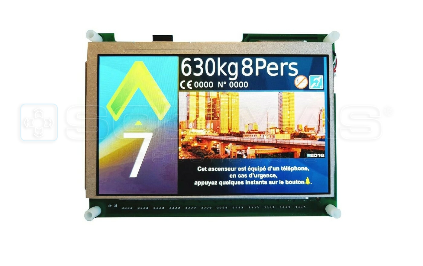 Afficheur LCD 7 pouces web couleur - Protocole CAN-contient 37SO020P00039