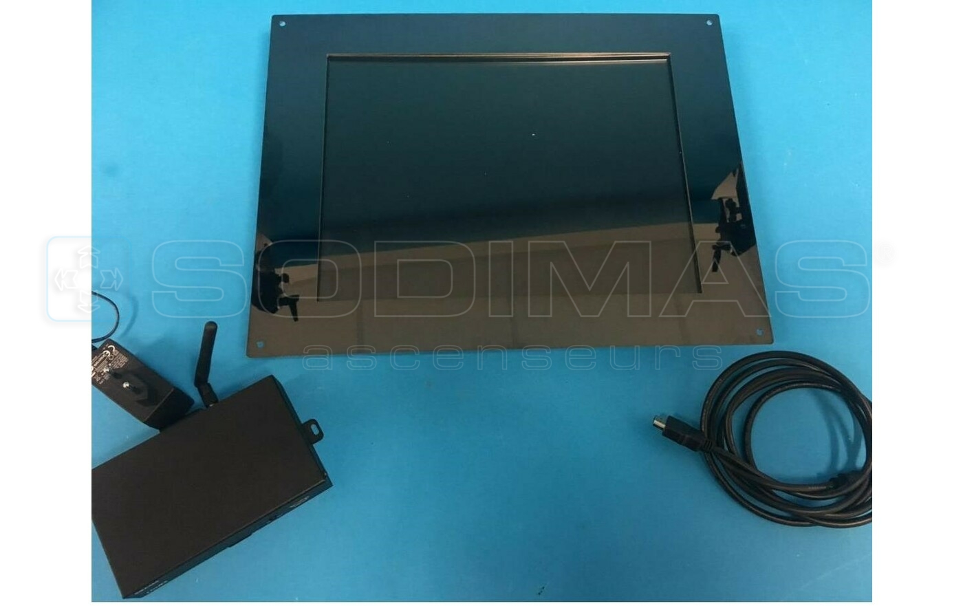 KIT SODIVIEW EASY 15" ENCASTRE INOX POLI MIROIR NOIR