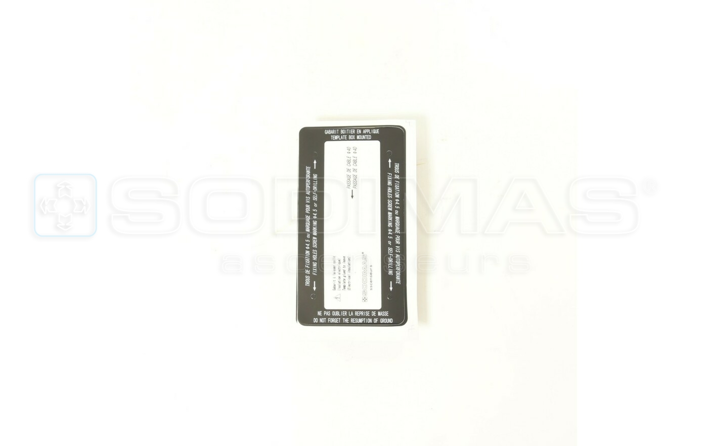 Plastron applique PMMA horizontal, afficheur 4,3 pouces CAN, avec gong, dimension 175 x 97 mm, fixation vis