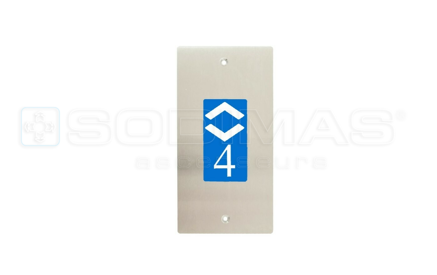 PLASTRON 100x195 VERTICAL A VIS POUR AFFICHEUR 4 POUCES SAF BLEU ATV