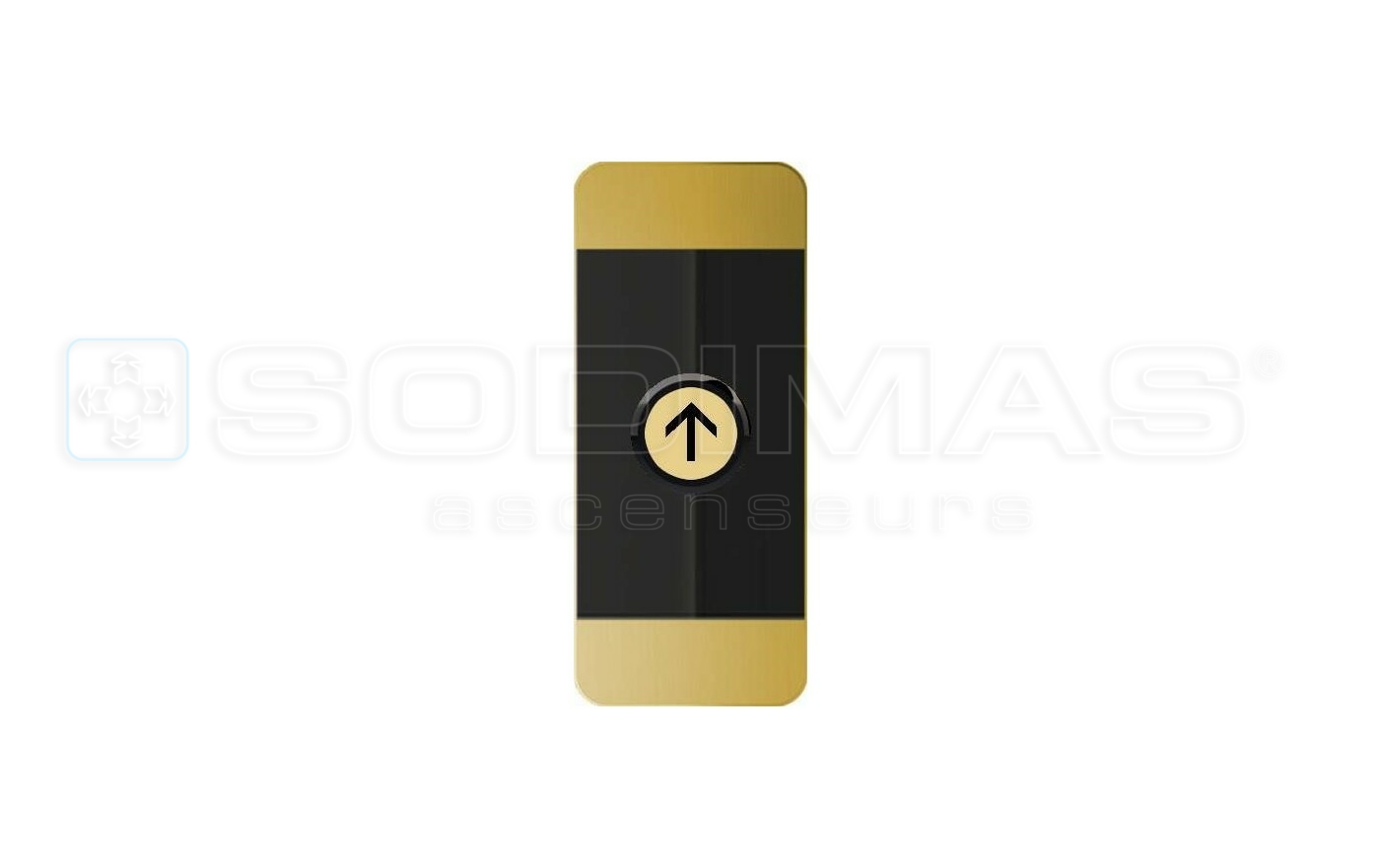 Boite pali&egrave;re Black Pad -V2 OR- 1 bouton fl&egrave;che mont&eacute;e