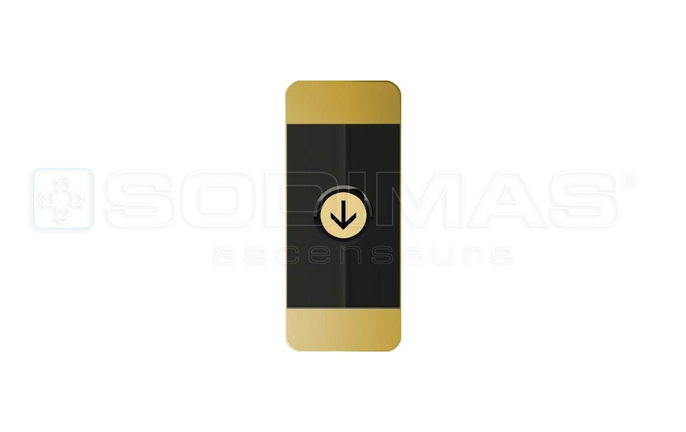 Boite pali&egrave;re Black Pad -V2 OR- 1 bouton fl&egrave;che descente