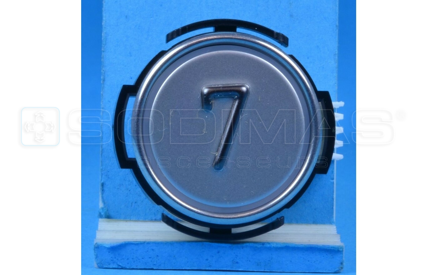 Bouton RT42 IX gravé 7 led bleue