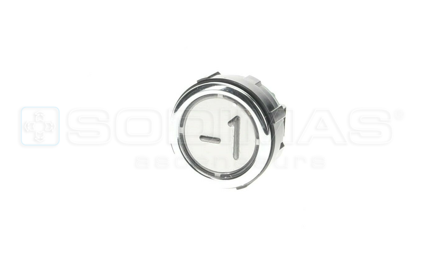 Bouton VB42 gravé -1 led bleue 1 CONTACT NO / 1 CONTACT NC