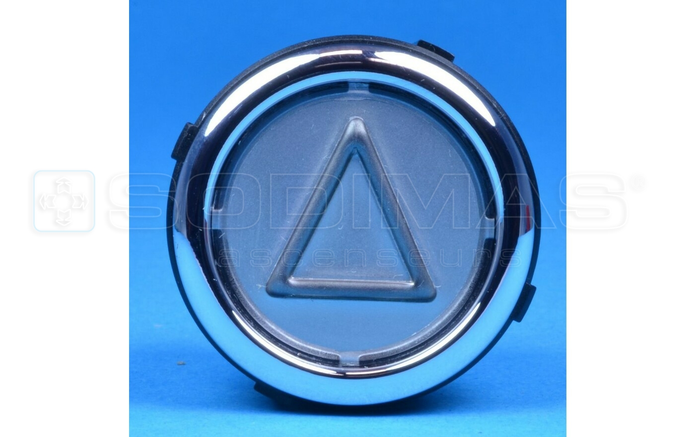 Bouton VB42 fleche montée - Led bleue