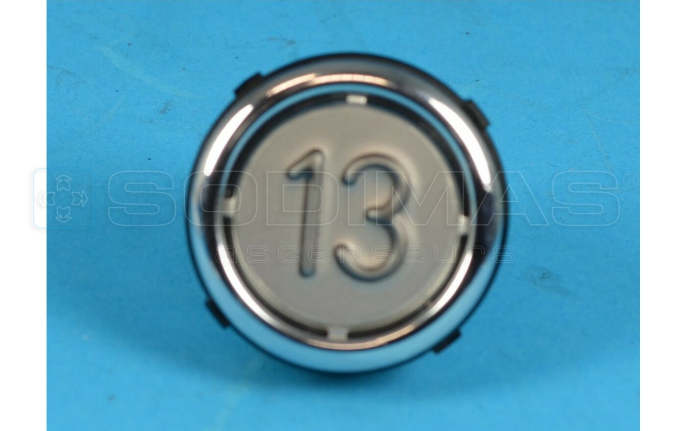 Bouton VB42 grav&eacute; 13 led bleue 1 CONTACT NO / 1 CONTACT NC-compatible