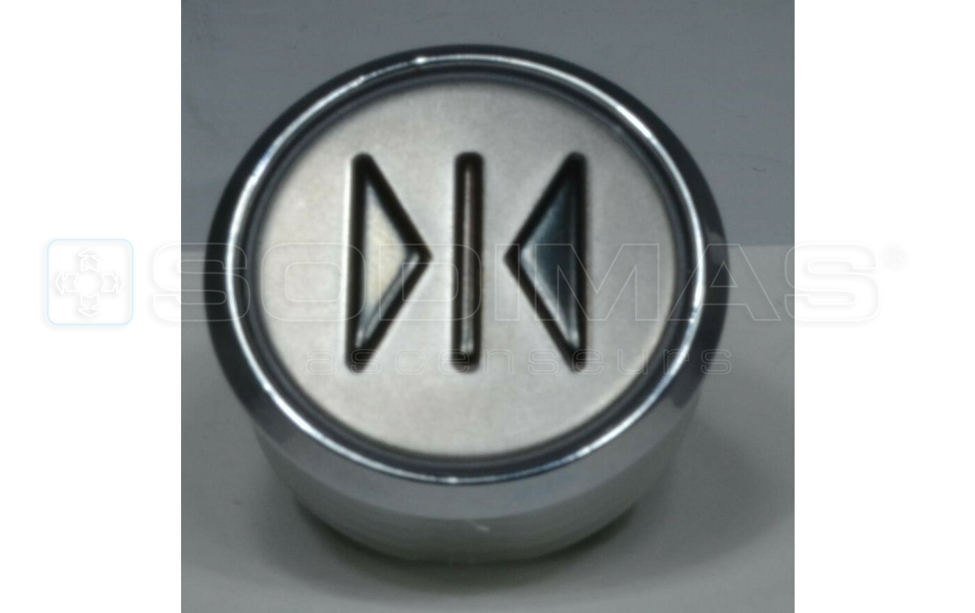 Bouton ACHILLE inox fermeture > I < led bleue 1contact 24 V , connecteur JST