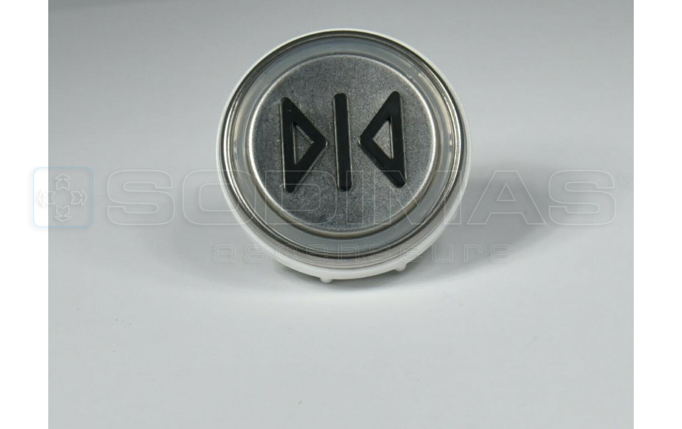 Bouton Venus XL inox fermeture > I < led rouge 1 contact 24 V , connecteur JST