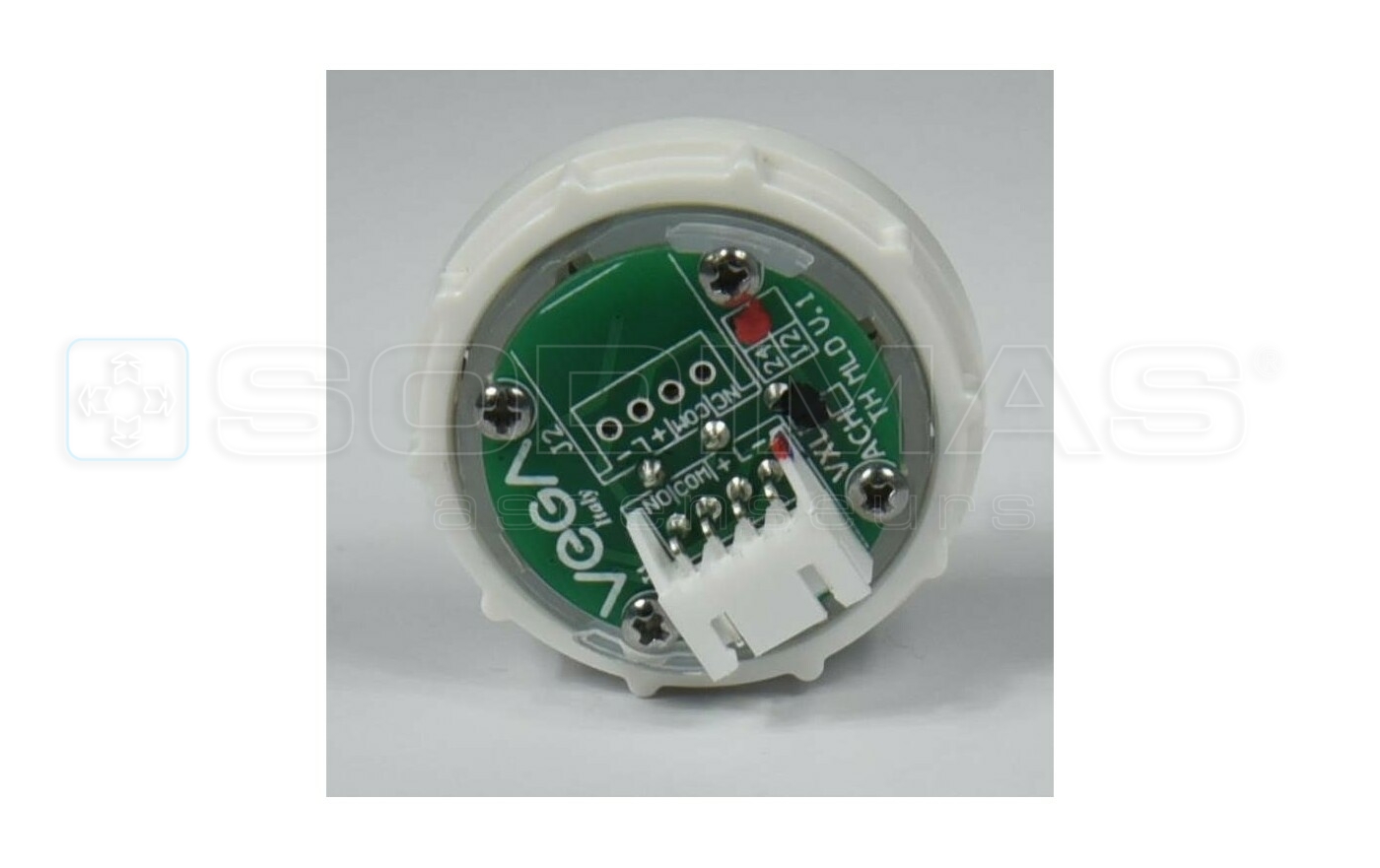 Bouton Venus XL inox fermeture > I < led rouge 1 contact 24 V , connecteur JST Bouton Venus XL inox fermeture > I < led rouge 1 contact 24 V , connecteur JST